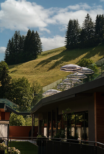 DAS EDELWEISS, et 5-stjernet design- og spahotel, smukt integreret i den grønne natur i Großarltal.