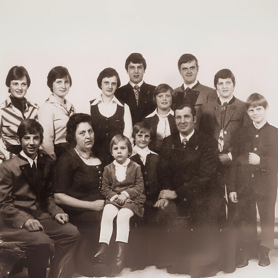 Familie Hettegger früher als Edelweiss Familie